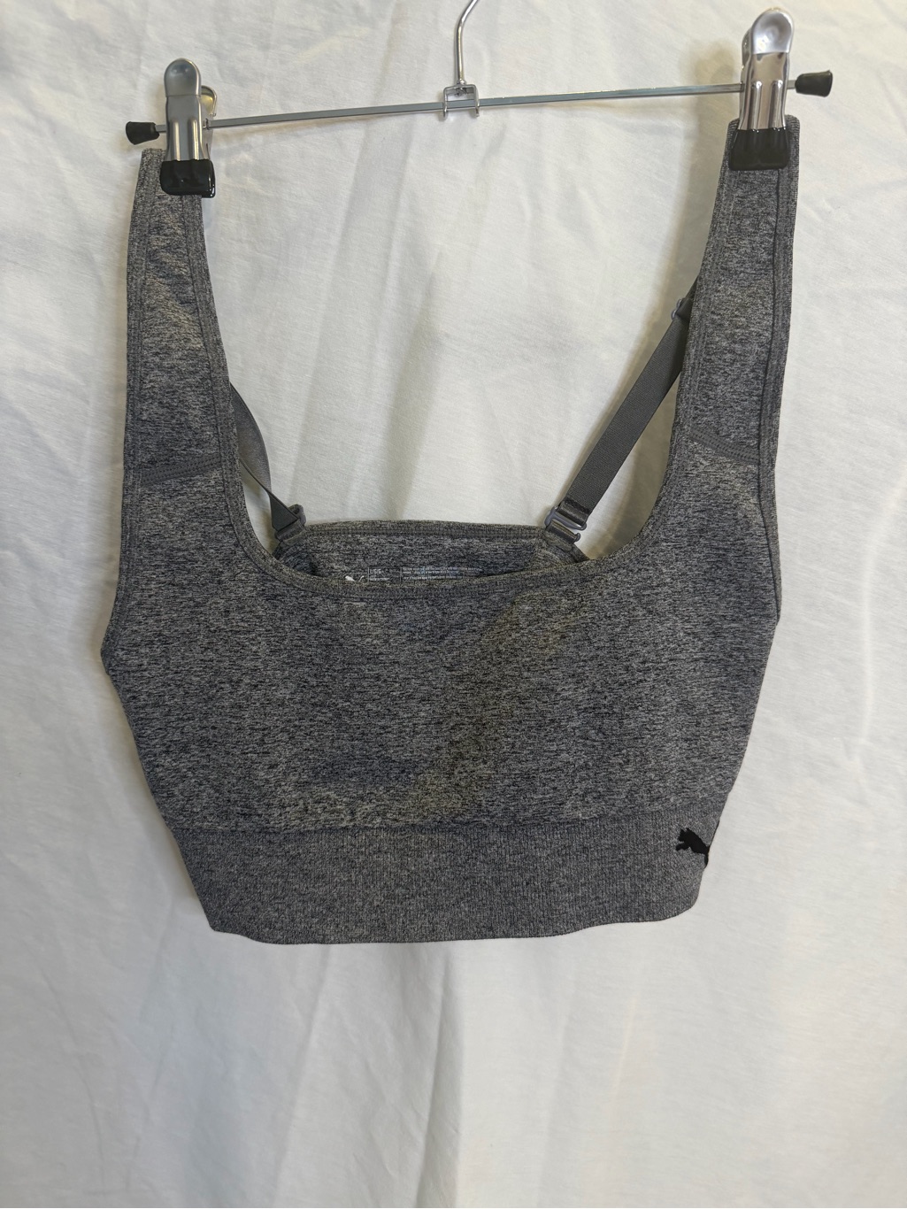 Puma Gray Marled Seamless Sports Bra